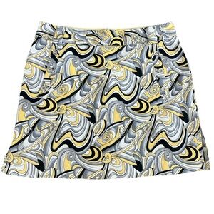 Sport Haley Yellow/Black/White Printed Golf Skort Size 12